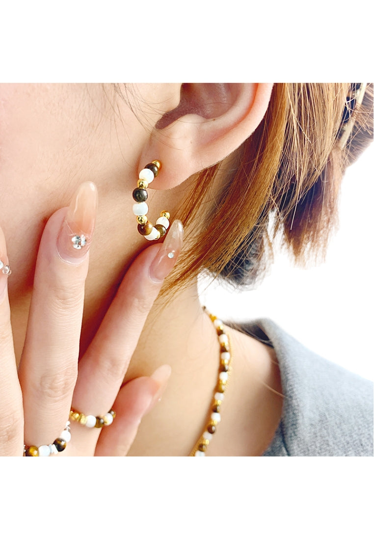 S925 silver oval earrings