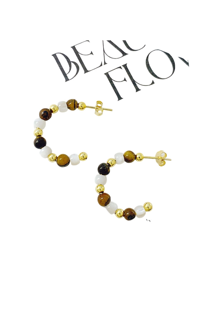 S925 silver oval earrings