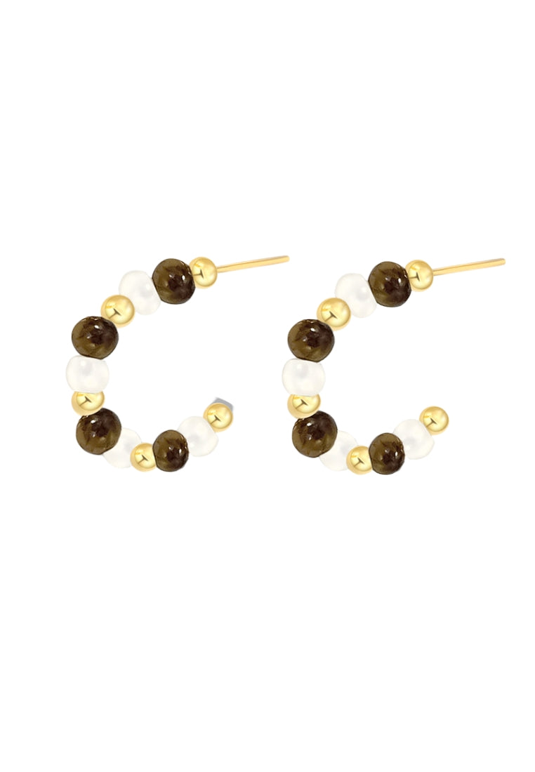 S925 silver oval earrings