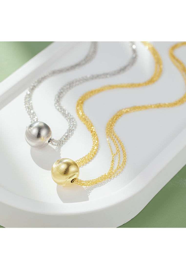 Cat Eye Ball S925 Silver Necklace