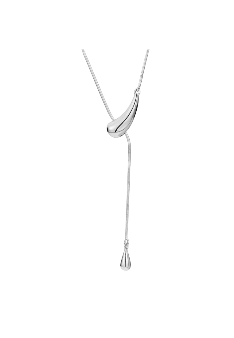 Long Water Drop S925 Silver Necklace