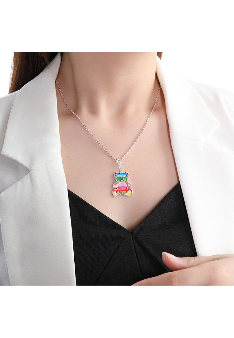 Hollow Heart Silver Necklace