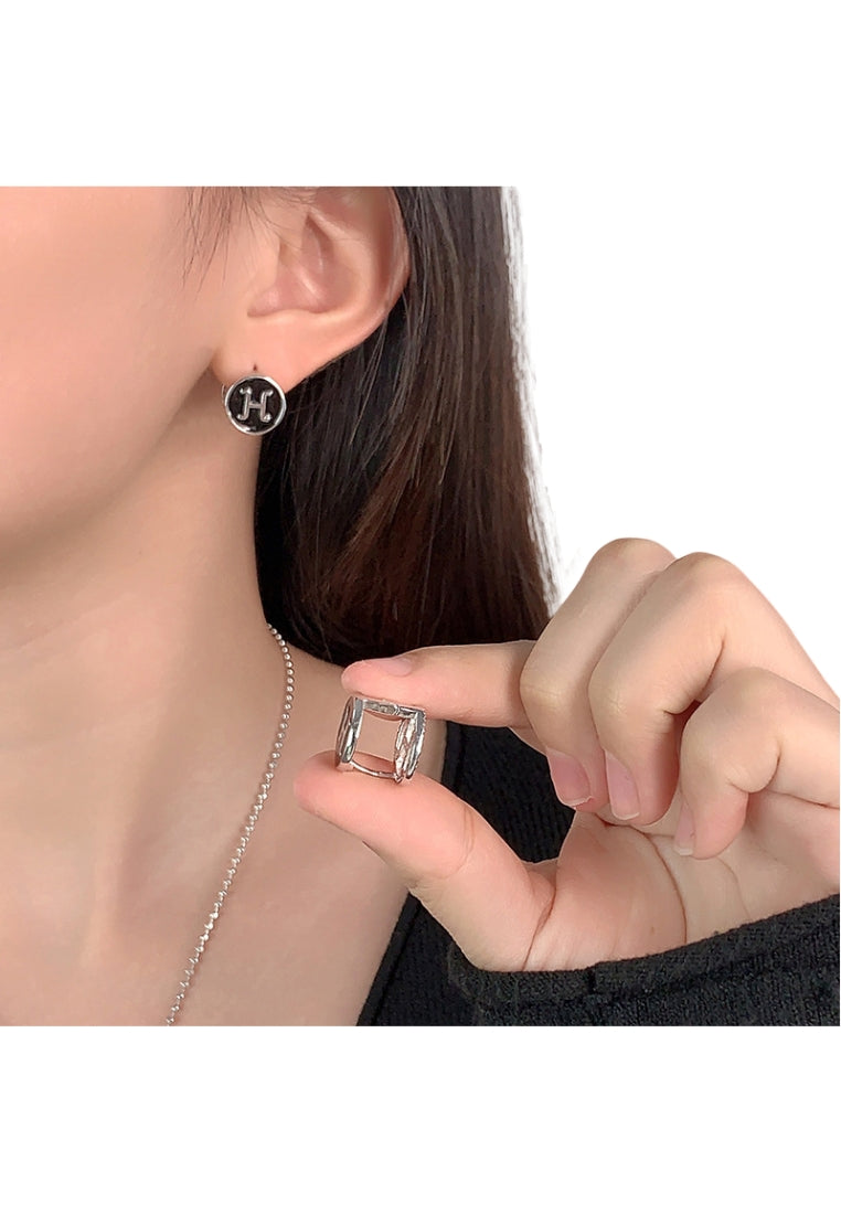 S925 silver matte earrings