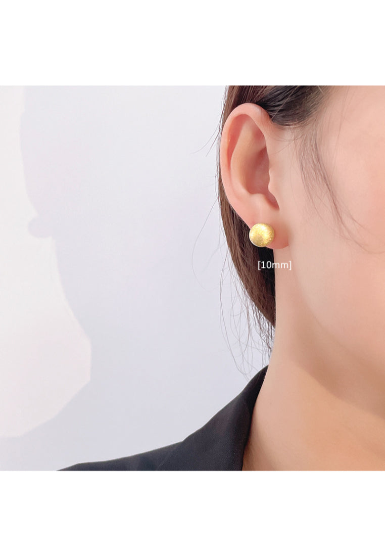 Geometric Circle Silver Ear Rings