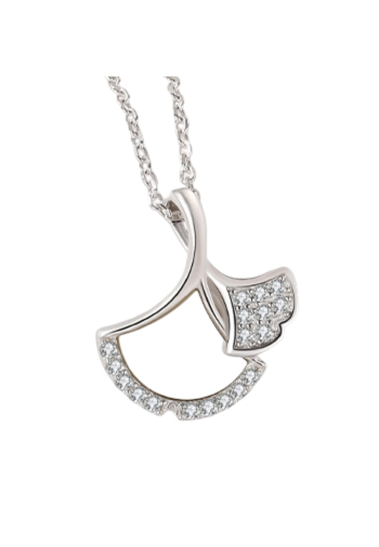 Ginkgo Leaf S925 Silver Necklace