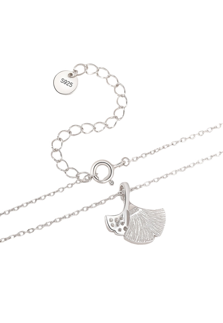 Ginkgo Leaf S925 Silver Necklace