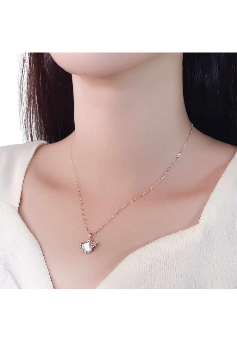 Ginkgo Leaf S925 Silver Necklace