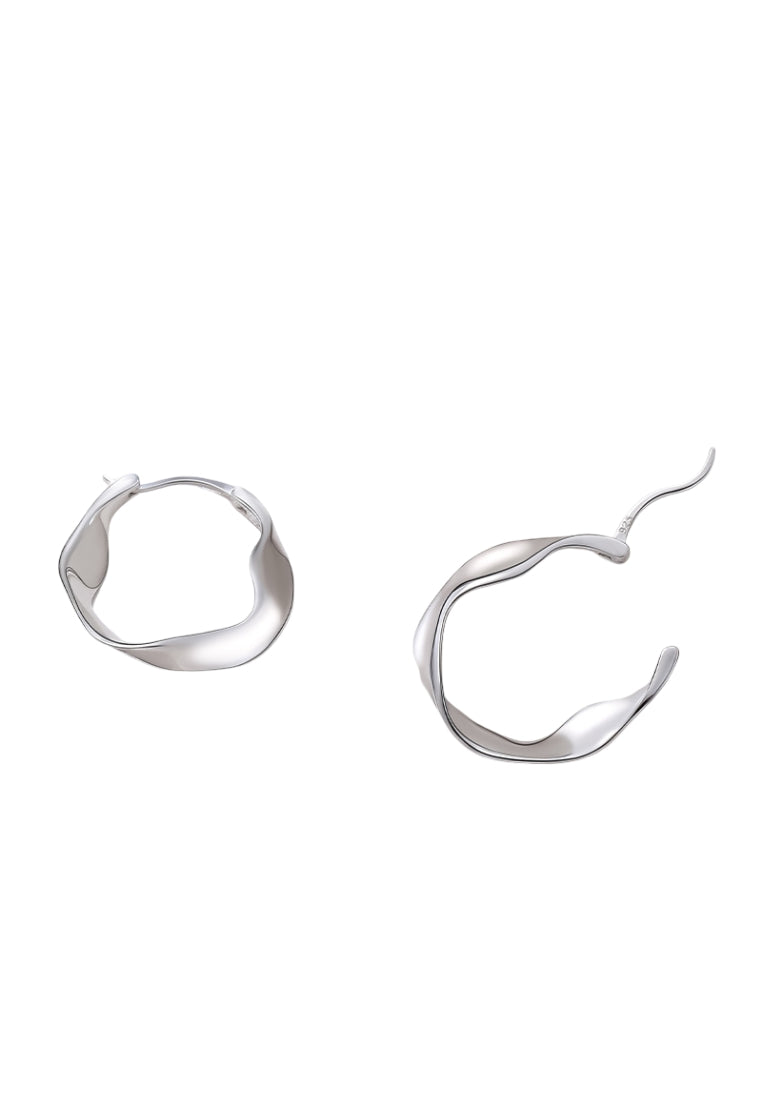 Braided TwoTone Silver Earrings