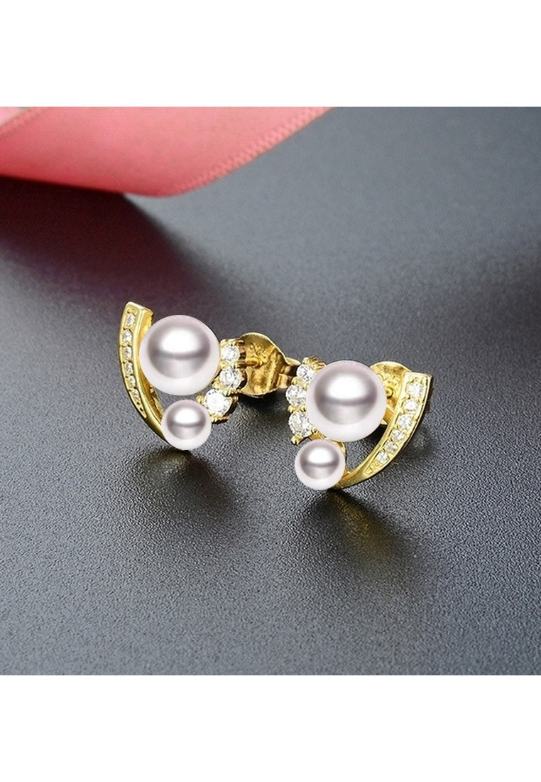 Sterling Silver Diamond Stud Earrings