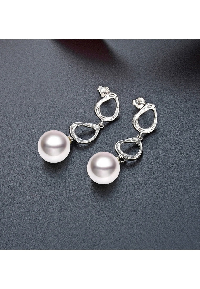 Sterling Silver Pearl Drop Earrings
