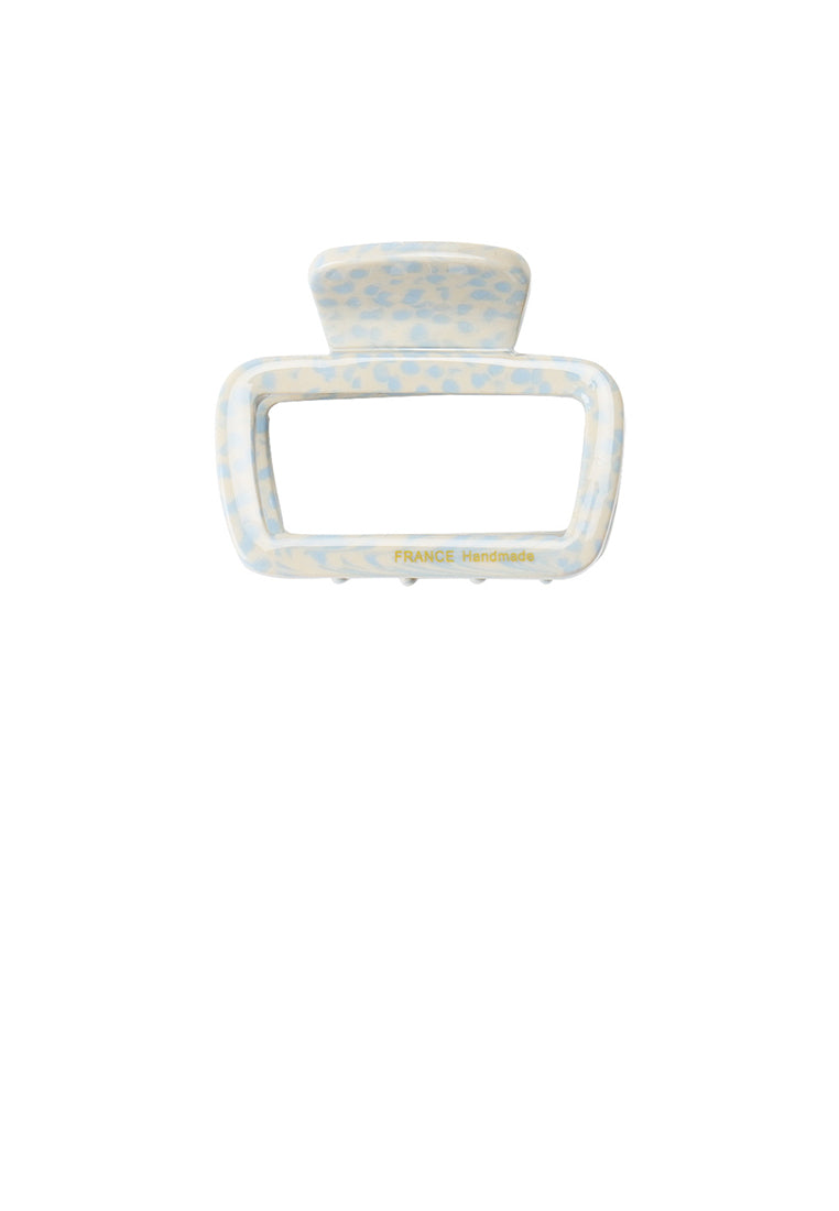 Simple And Fashion Blue Spotted Hollow Geometric Hair Claw - Elegant Hairpiece