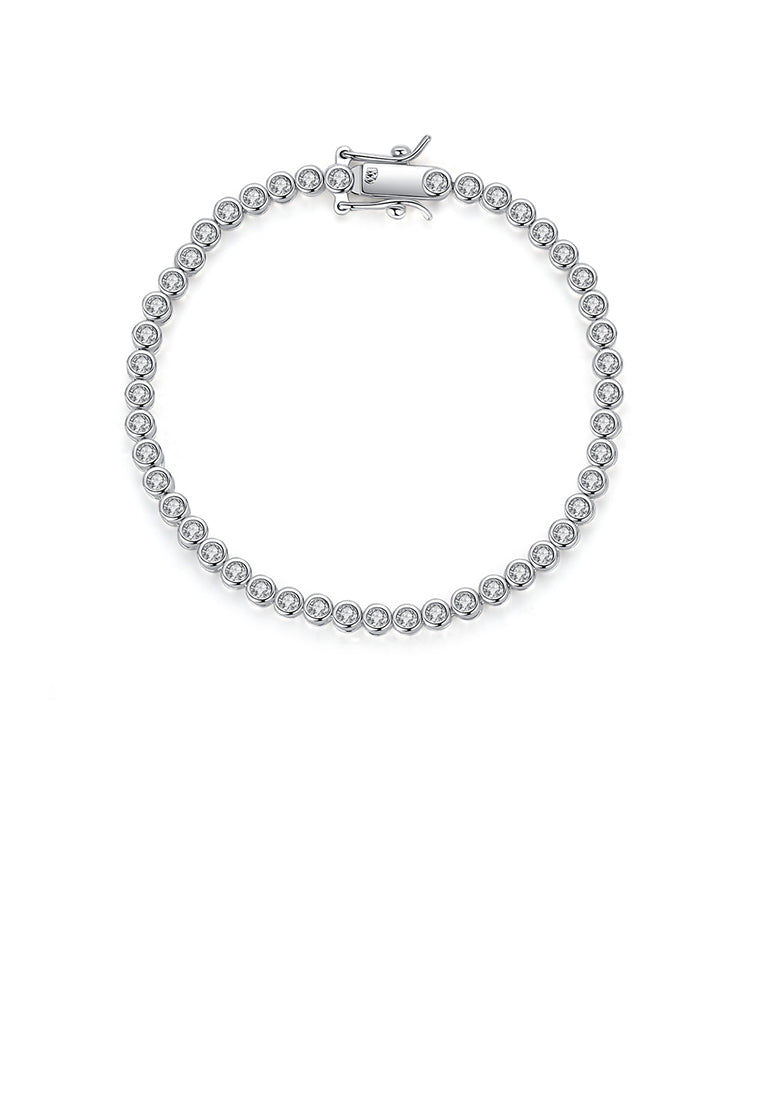 Simple Fashion Geometric Round Bead Zircon Bracelet