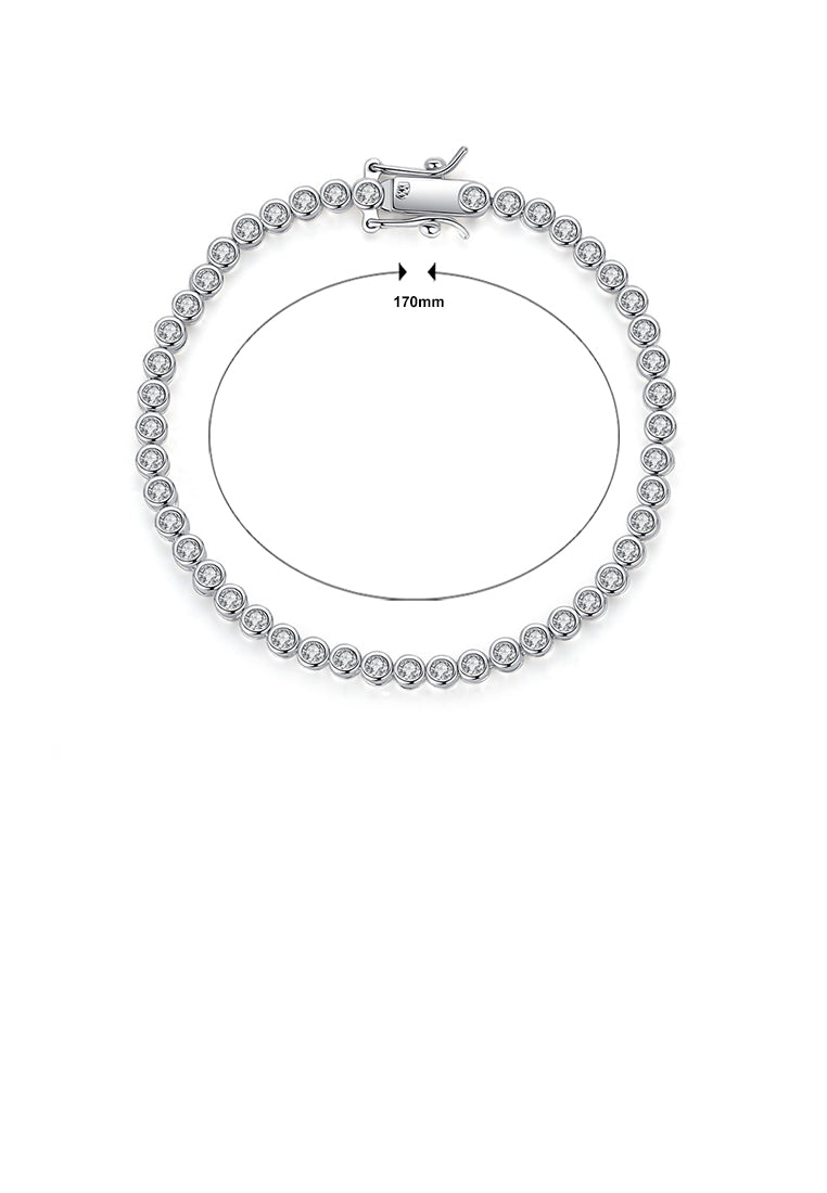 Simple Fashion Geometric Round Bead Zircon Bracelet