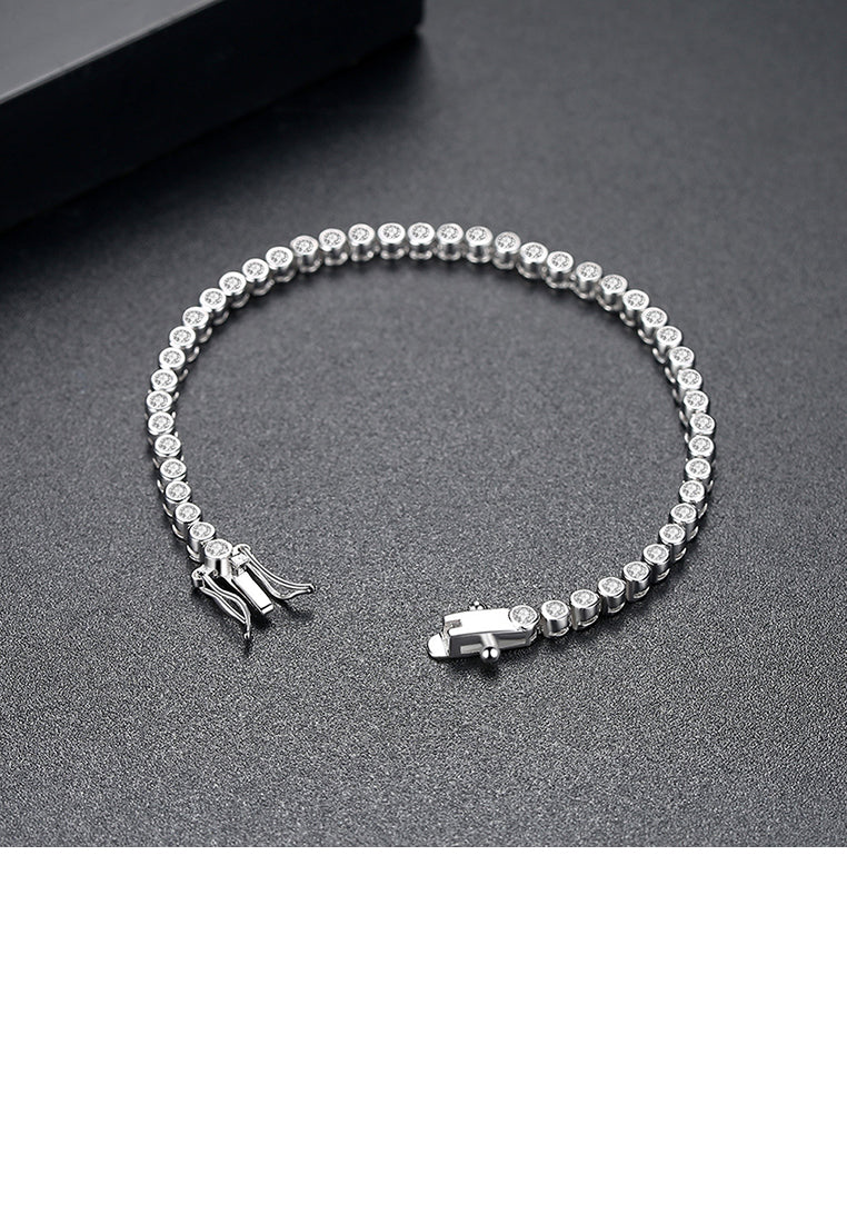 Simple Fashion Geometric Round Bead Zircon Bracelet