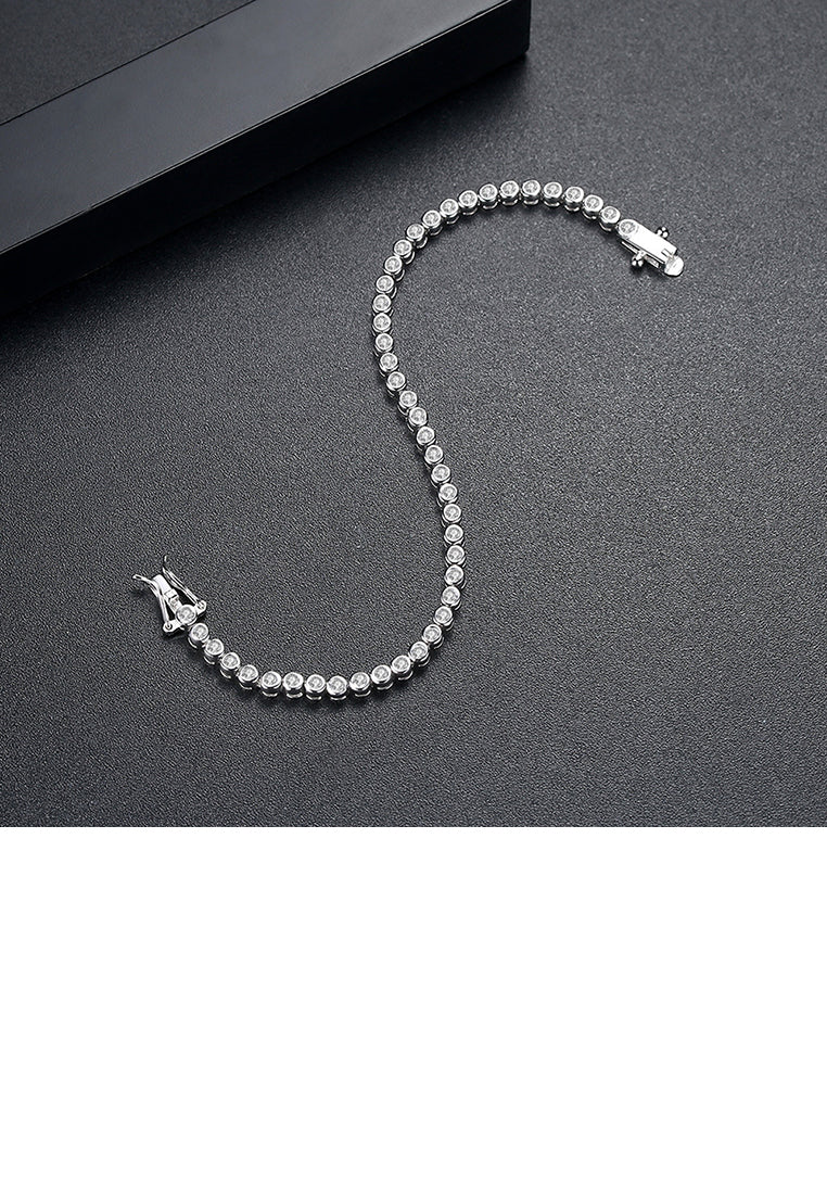 Simple Fashion Geometric Round Bead Zircon Bracelet