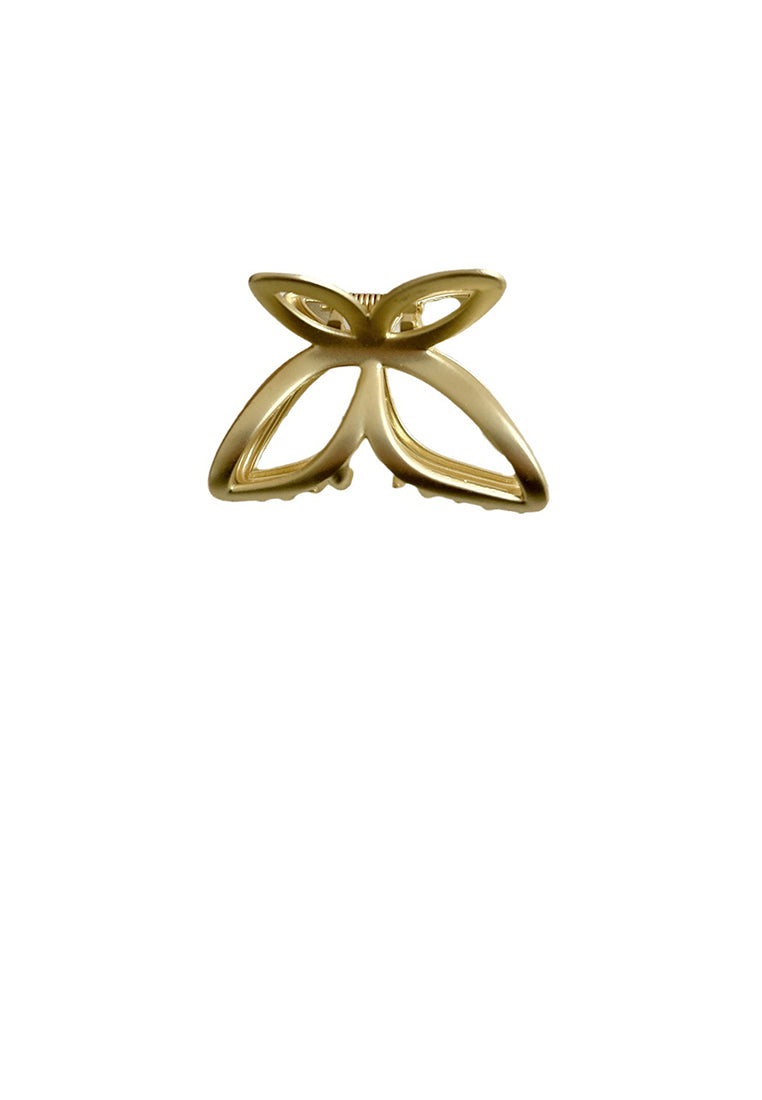 Simple And Sweet Gold Plated Butterfly Hair Claw