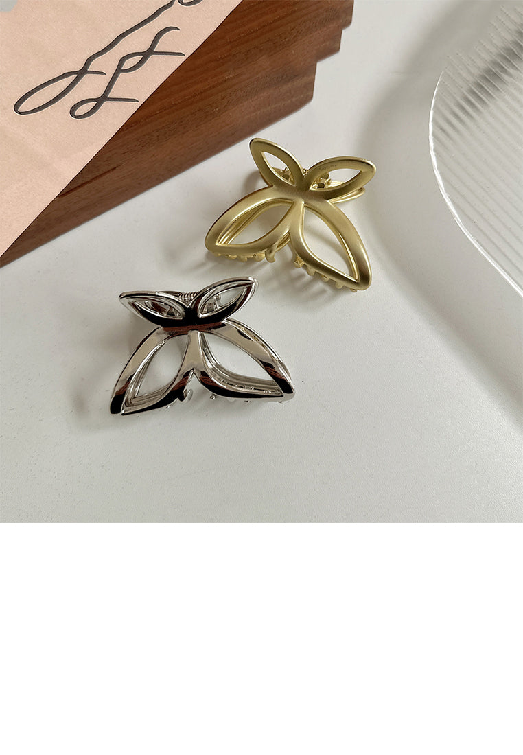Simple And Sweet Gold Plated Butterfly Hair Claw