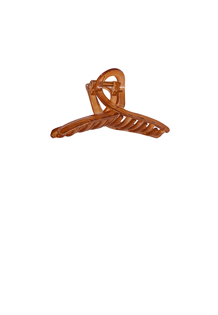 Fashion And Simple Geometric Cross Lines Brown Hair Claw - Elegant Hairpiece - Vibrant Color