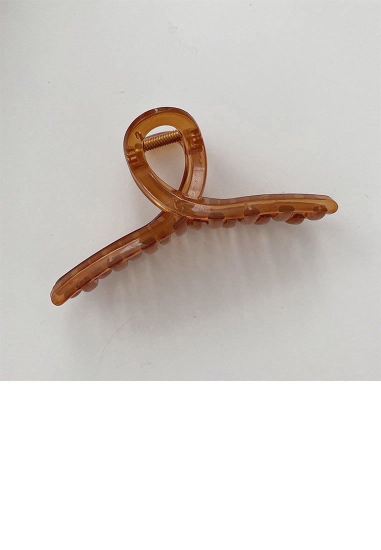 Fashion And Simple Geometric Cross Lines Brown Hair Claw - Elegant Hairpiece - Vibrant Color