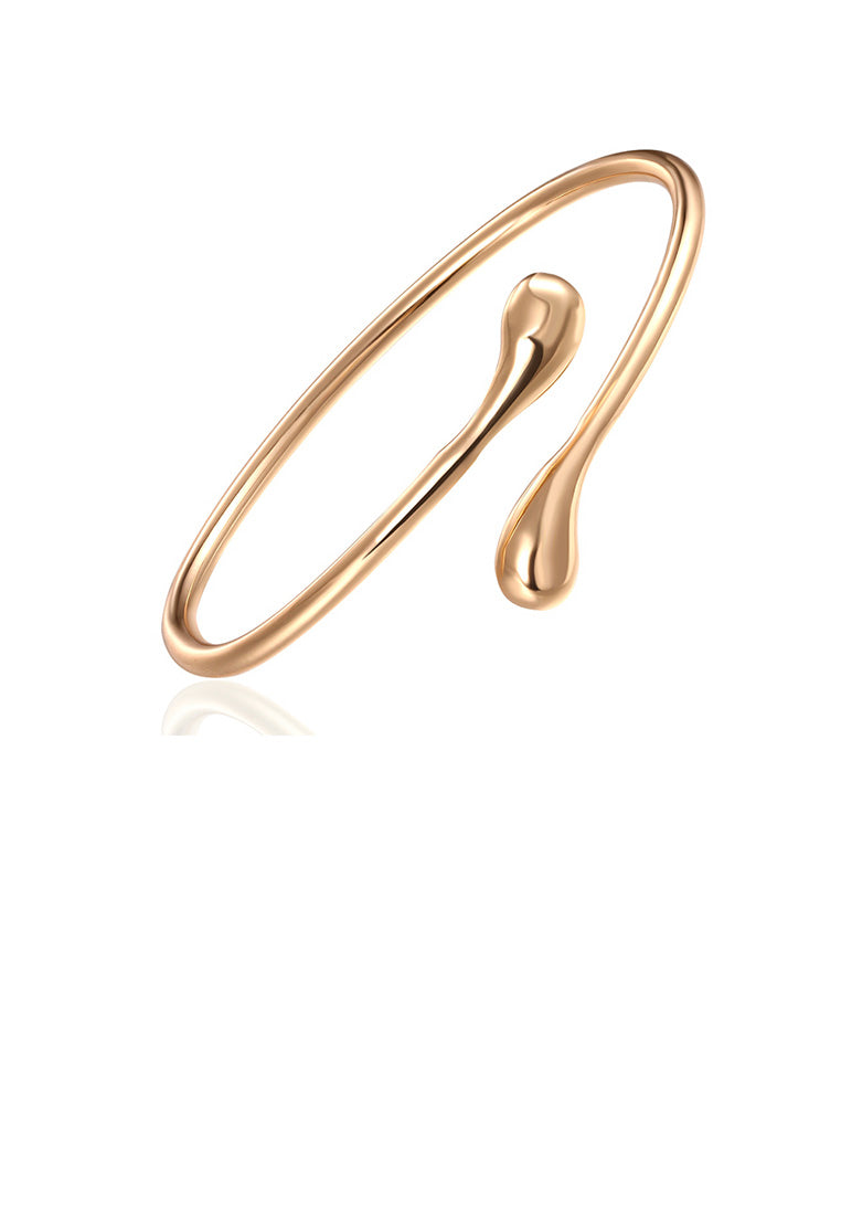 Fashion Simple Plated Gold Water Drop-shaped Bangle