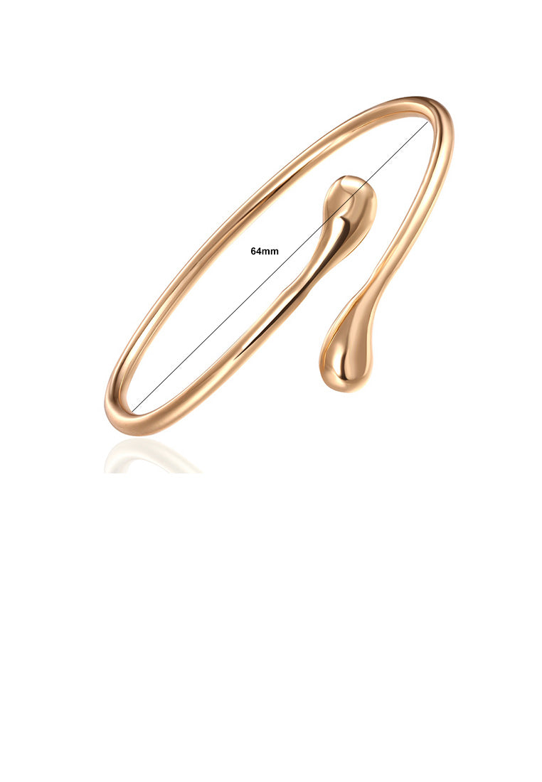 Fashion Simple Plated Gold Water Drop-shaped Bangle