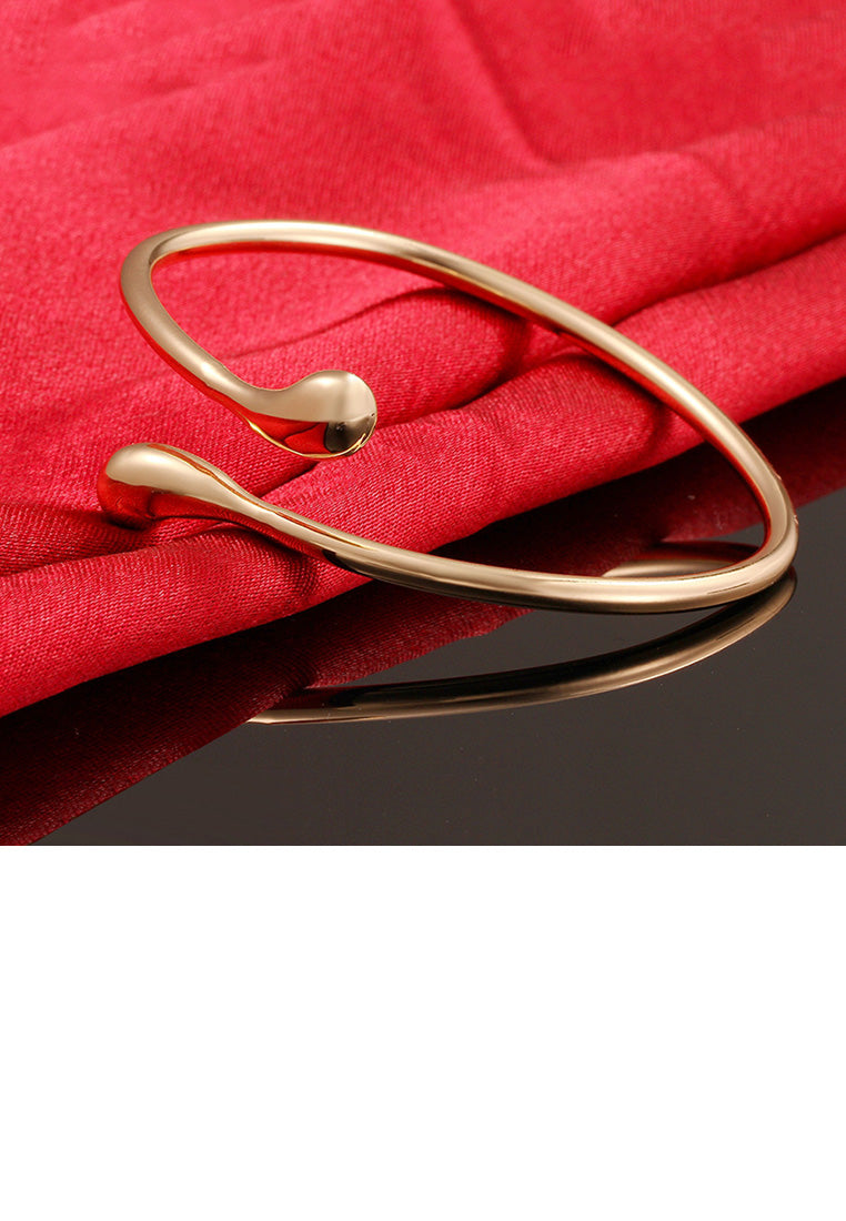 Fashion Simple Plated Gold Water Drop-shaped Bangle