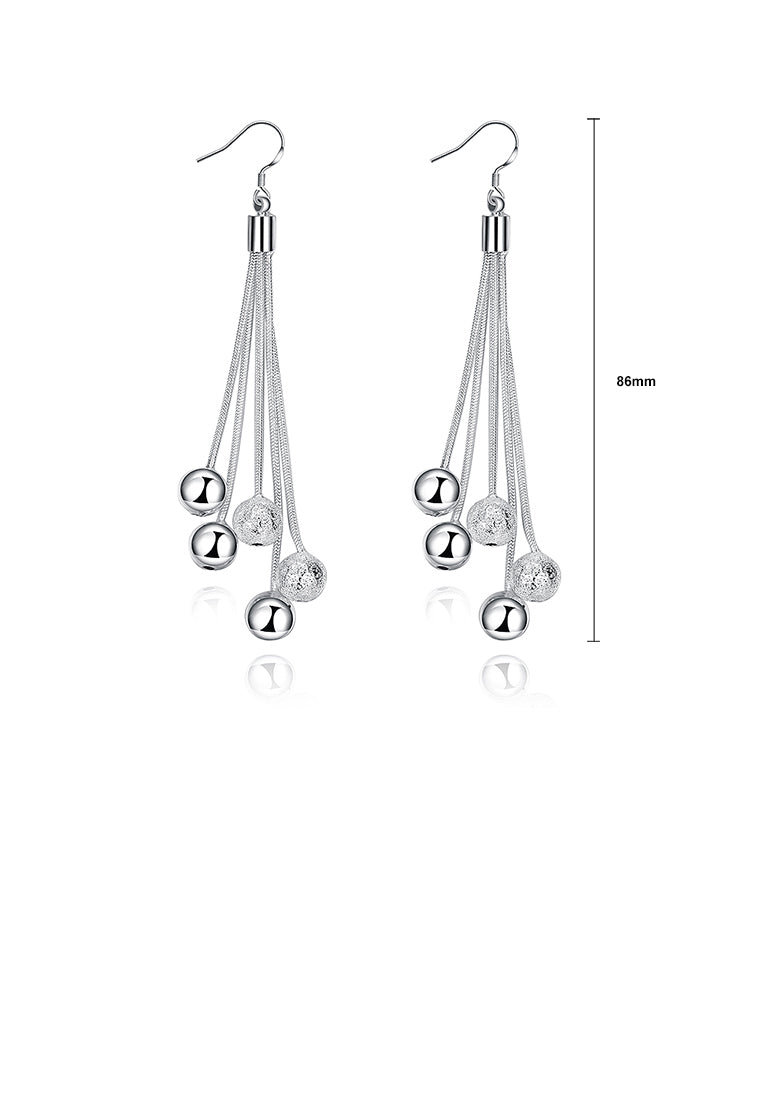 Simple Tassel Bead Earrings