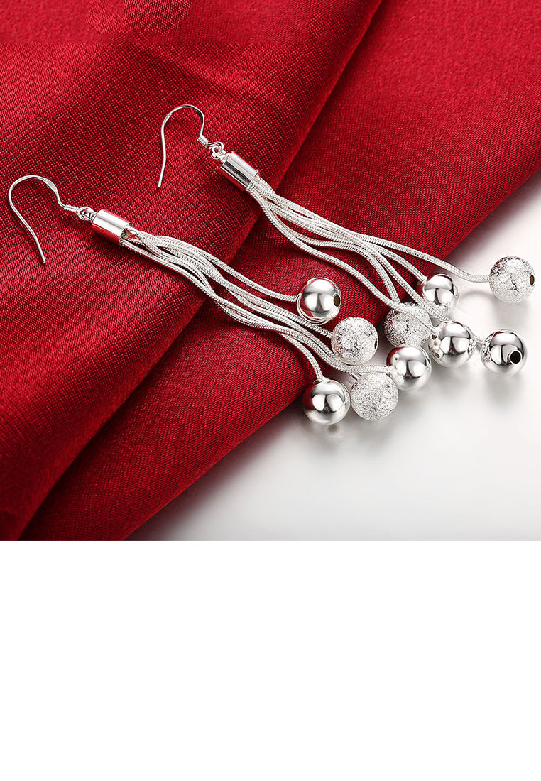 Simple Tassel Bead Earrings