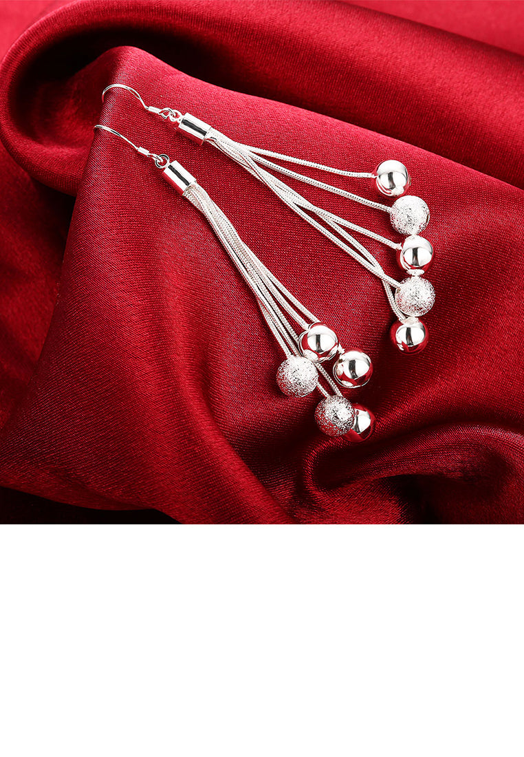 Simple Tassel Bead Earrings