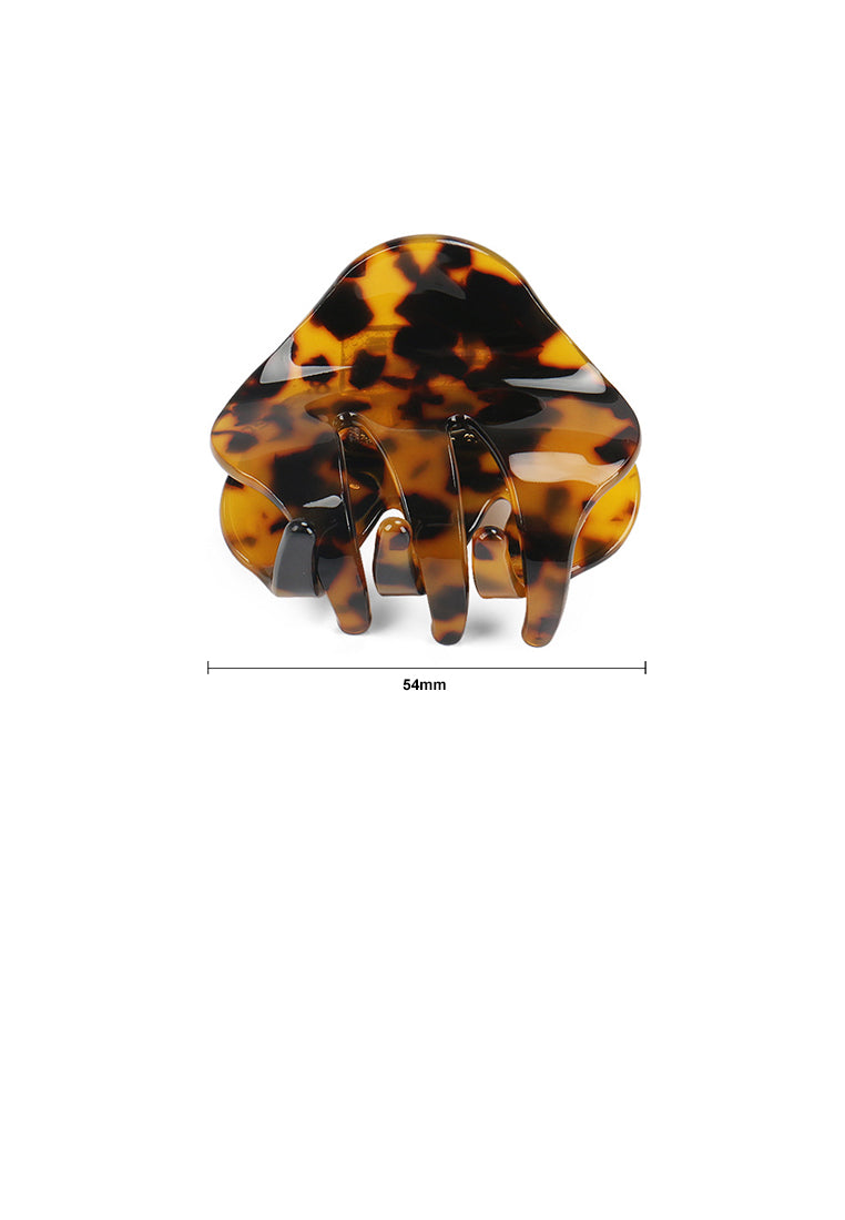 Fashion Simple Brown Pattern Geometric Hair Claw - Elegant Hairpiece - Vibrant Color