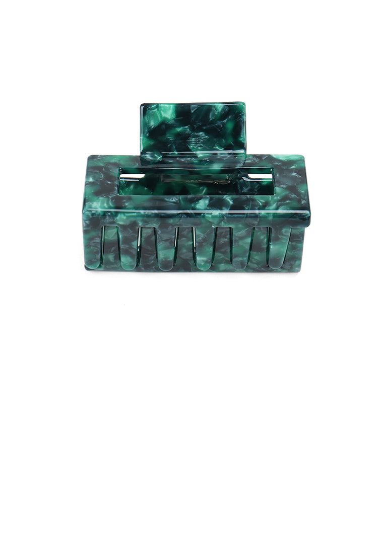 Fashion Simple Green Pattern Geometric Hair Claw - Elegant Hairpiece