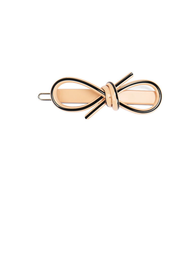 Simple Fashion Brown Ribbon Hair Clip - Vibrant Color