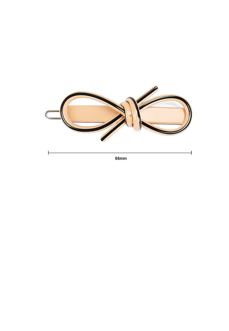 Simple Fashion Brown Ribbon Hair Clip - Vibrant Color