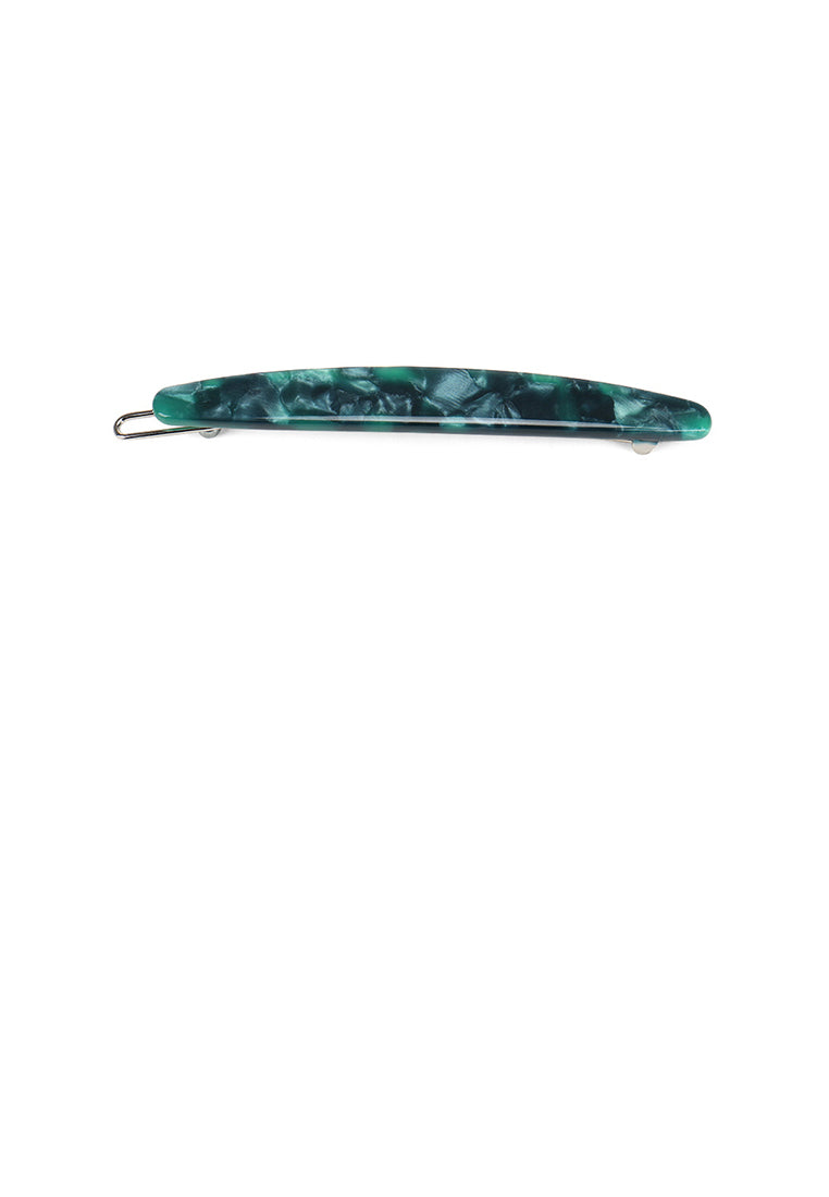 Simple And Fashion Dark Green Pattern Geometric Hair Clip