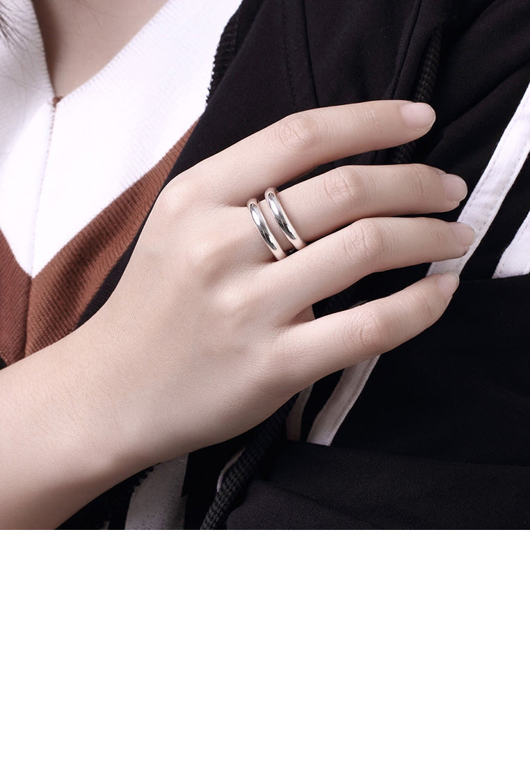 Simple and Fashion Line Adjustable Split Ring