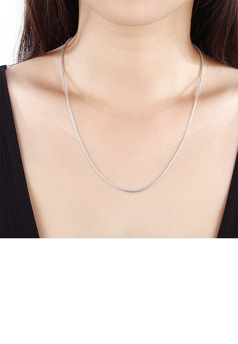 Fashion Simple 2MM Snake Necklace 50cm