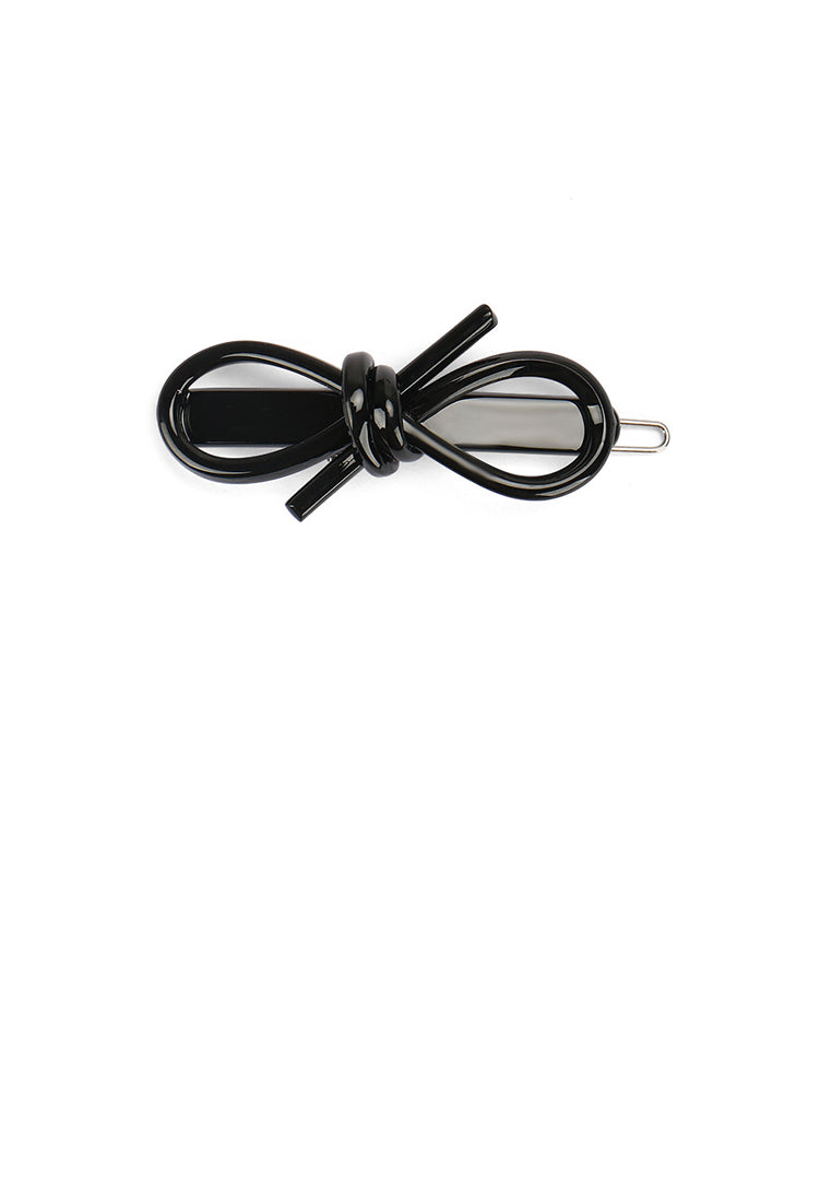Simple Fashion Black Ribbon Hair Clip