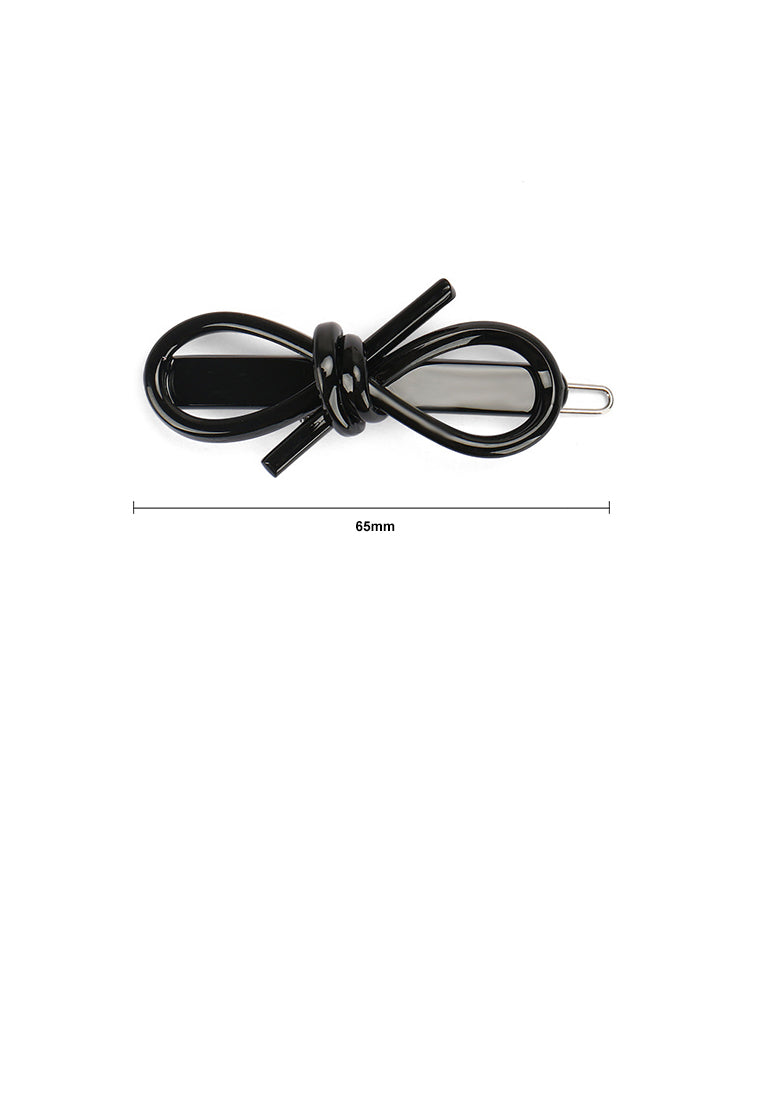 Simple Fashion Black Ribbon Hair Clip