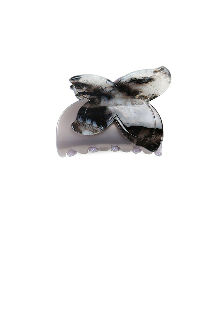 Fashion Vintage Grey Pattern Butterfly Hair Claw - Elegant Hairpiece