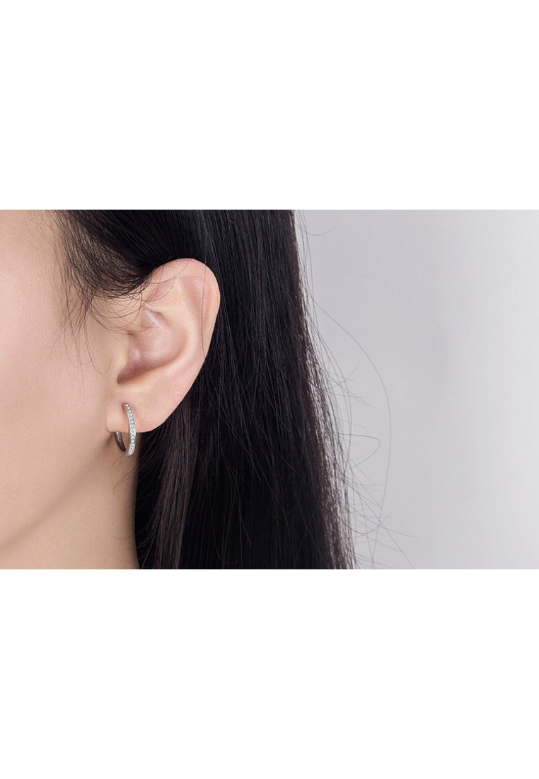 Popular Plated Rose Gold Cubic Zircon Earrings