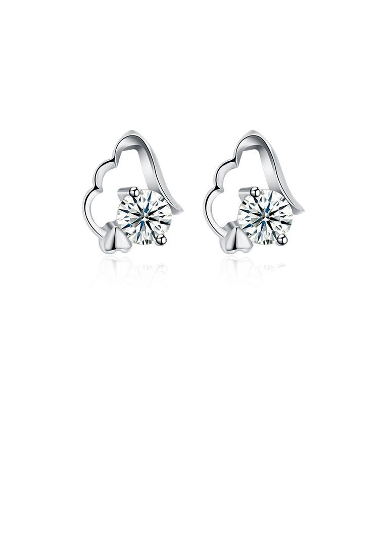 925 Sterling Silver Simple Mini Elegant Exquisite Earrings and Ear Studs with Cubic Zircon