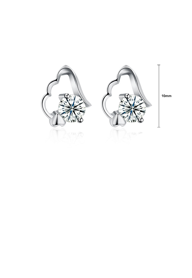 925 Sterling Silver Simple Mini Elegant Exquisite Earrings and Ear Studs with Cubic Zircon