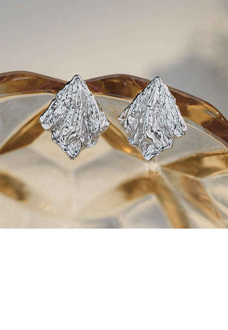 925 Sterling Silver Simple and Personalized Irregular Pattern Rhombus Geometric Stud Earrings