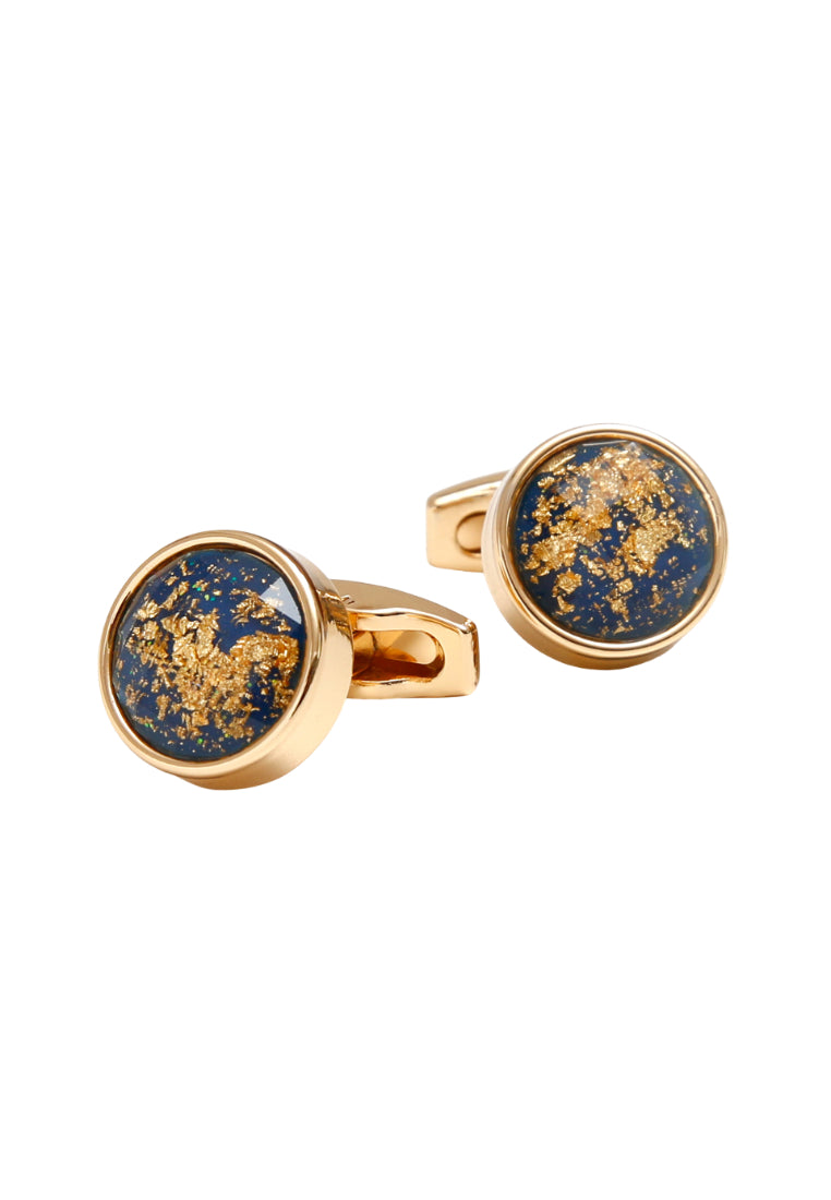 Men's Shirt Cufflinks Round Gold Silver Color Selection Colorful Accessories Pair