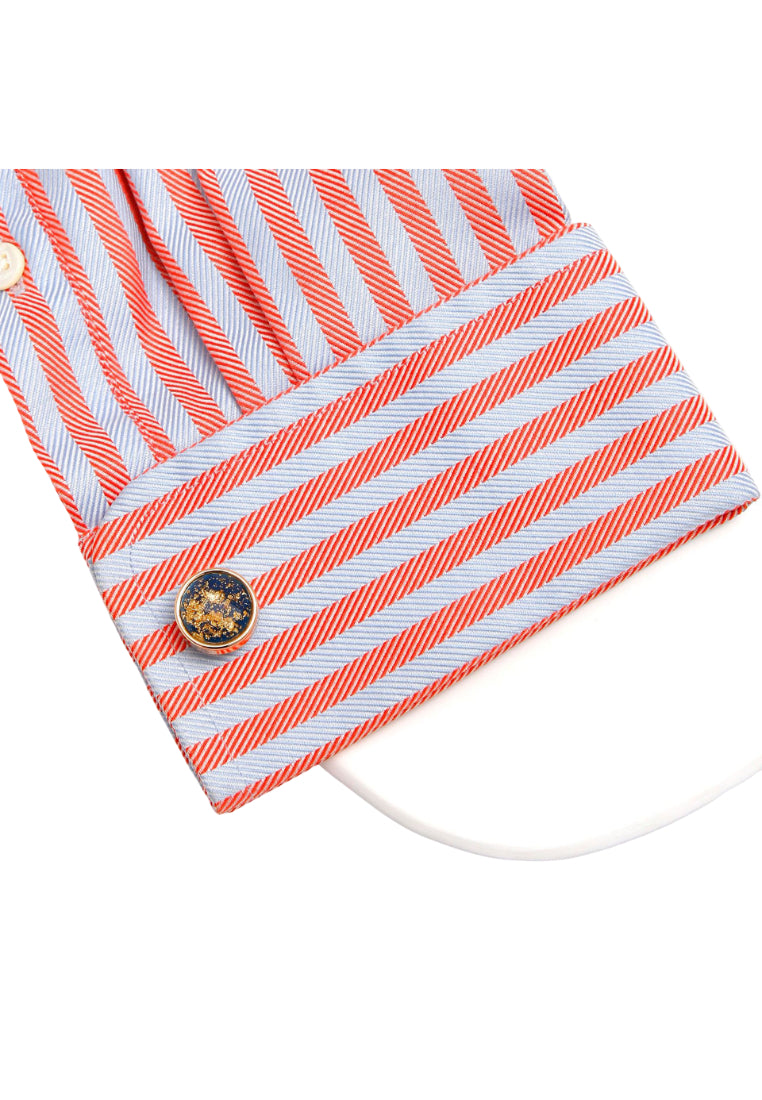 Men's Shirt Cufflinks Round Gold Silver Color Selection Colorful Accessories Pair