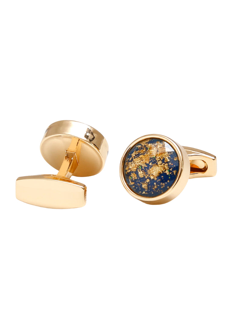 Men's Shirt Cufflinks Round Gold Silver Color Selection Colorful Accessories Pair