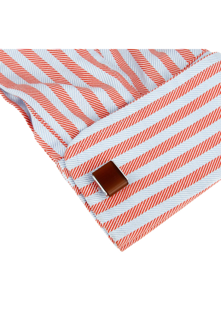 Men's Cufflinks High Quality Luxury French Inlaid Brown Cat's Eye Stone Square Silver Cuff Nails Button