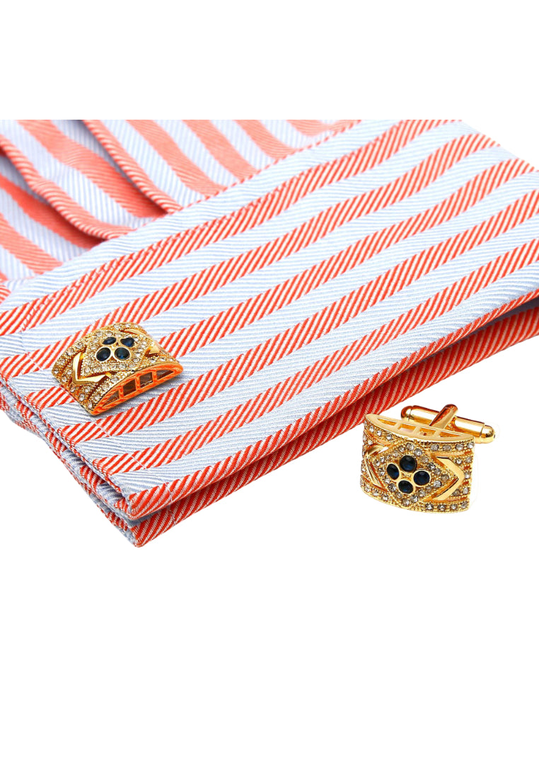 Men's Cufflinks Luxury Inlaid Black Zircon Gold Shirt Cuff Nails Button Hair