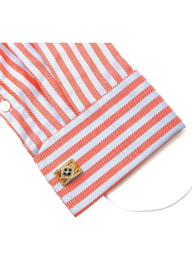 Men's Cufflinks Luxury Inlaid Black Zircon Gold Shirt Cuff Nails Button Hair