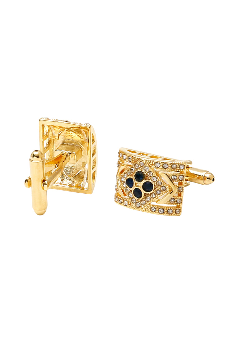 Men's Cufflinks Luxury Inlaid Black Zircon Gold Shirt Cuff Nails Button Hair